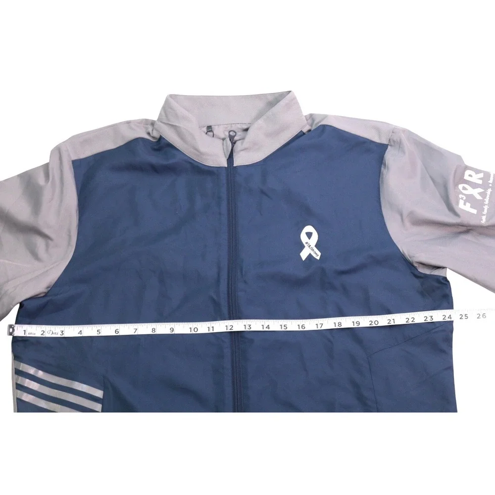 Adidas Golf Mens Navy Grey Full Zip Windbreaker Jacket CY7447 Large NWT